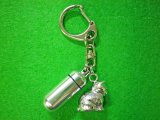 画像: 「絆」ペットメモリアル　遺骨カプセルキーホルダー（カプセル　小）　なごみ猫
