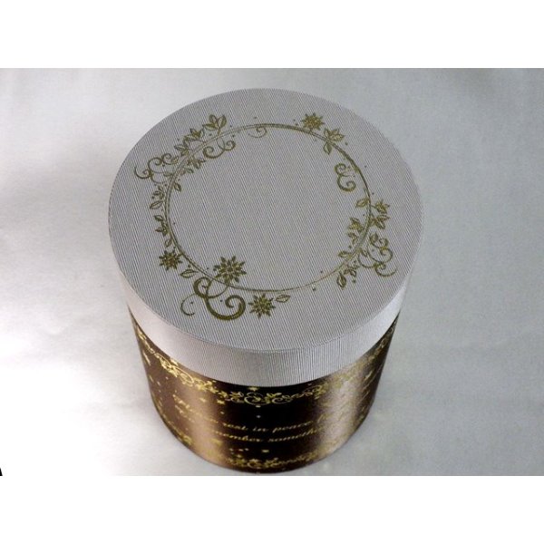 画像3: 洋風タイプ骨壺ケース　「　アラベスク（唐草）　」　小　シルク調　2寸用　 日本製 (3)