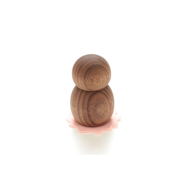 画像1: 手元供養　ミニ骨壺　天然木 ウォールナット　希少木のミニ遺骨壺（分骨・手元供養） (1)
