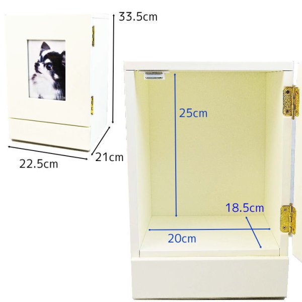 画像5: ペット用仏壇　4寸骨袋もそのまま入るお仏壇　ブラウン　B品　小傷・色むら有り (5)