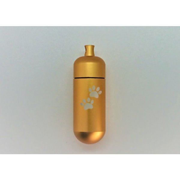 画像8: 遺骨カプセルキーホルダー　サイズ小「肉球」２種（カプセル　小/ ポーチ無し）OPP袋入り (8)