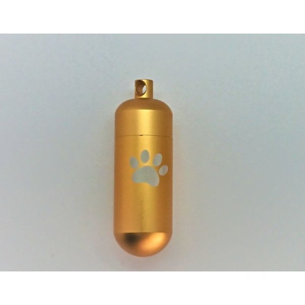 画像7: 遺骨カプセルキーホルダー　サイズ小「肉球」２種（カプセル　小/ ポーチ無し）OPP袋入り (7)