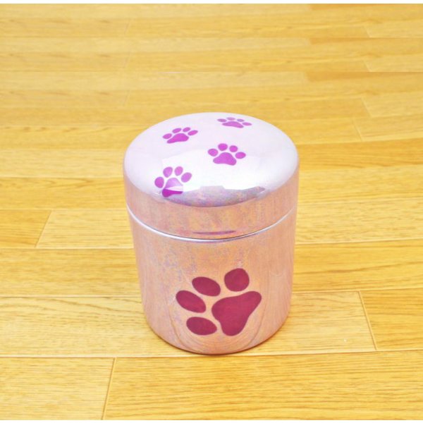 画像3: ペット用骨壺　5寸(1点）「肉球」 光沢ラスターカラー3色 (3)