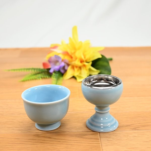 画像2: ペット用仏具　有田焼　ご供養セット　ピンク/ブルー　日本製 (箱付き） (2)