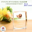 画像1: ペット位牌　クリスタル　カラー写真転写＆文字レーザー彫刻　　 (1)