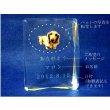 画像2: ペット位牌　クリスタル　カラー写真転写＆文字レーザー彫刻　　 (2)