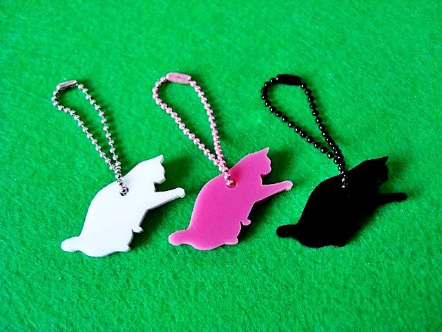 画像: 「シルエット　チャーム」　ねこ(4)　（チェーン付）