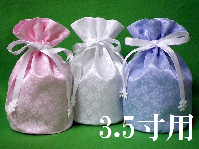 画像1: 骨壷カバー・骨袋「桜・花つつみ」3.5寸用　1枚    (1)